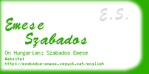 emese szabados business card